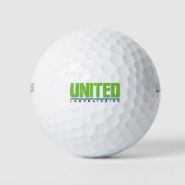 Bolas de golf con logotipo de los Laboratorios Uni