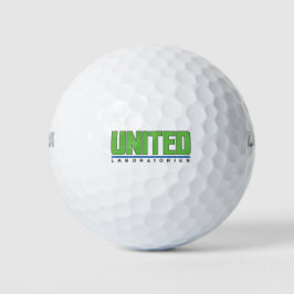Bolas de golf con logotipo de los Laboratorios Uni
