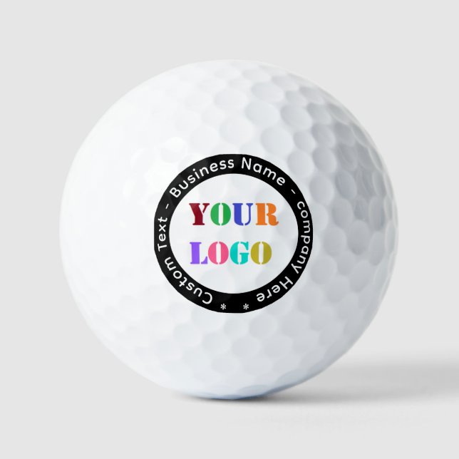 Bolas de Golf con Logotipo y Texto Personalizado (Anverso)