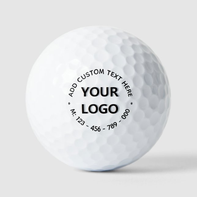 Bolas de Golf con Logotipo y Texto Personalizados  (Anverso)