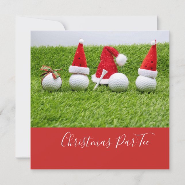 Bolas de golf con Navidades de sombreros de Santa (Anverso)