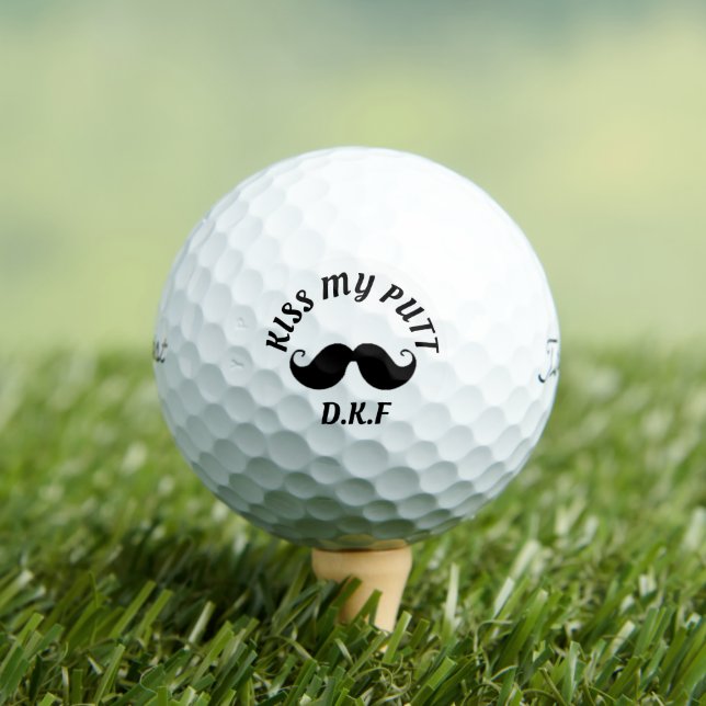 Bolas de golf con texto personalizado "Besa mi cul (Camiseta in situ)