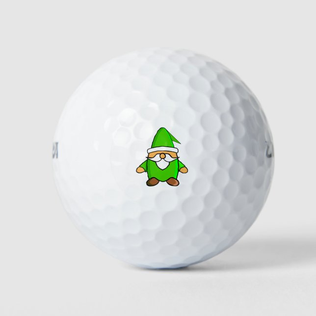 Bolas de golf Cute Personalizado Gnome (Anverso)