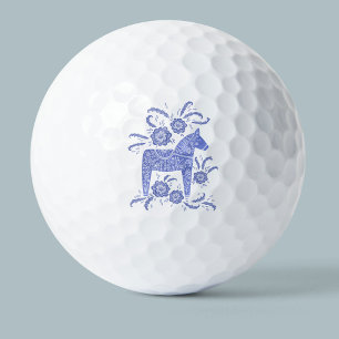 Bolas de golf Dala Horse indigo Blue Folart