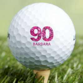 Bolas de golf de 90 años modernas iniciales rosas