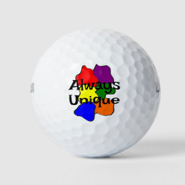 Bolas de golf de autismo siempre únicas