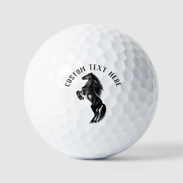 Bolas de golf de caballos con texto Personalizado  (Anverso)