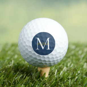 Bolas de golf de color azul serias