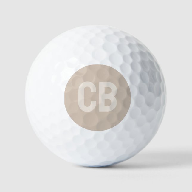 Bolas de golf de color suave Taupe (Anverso)