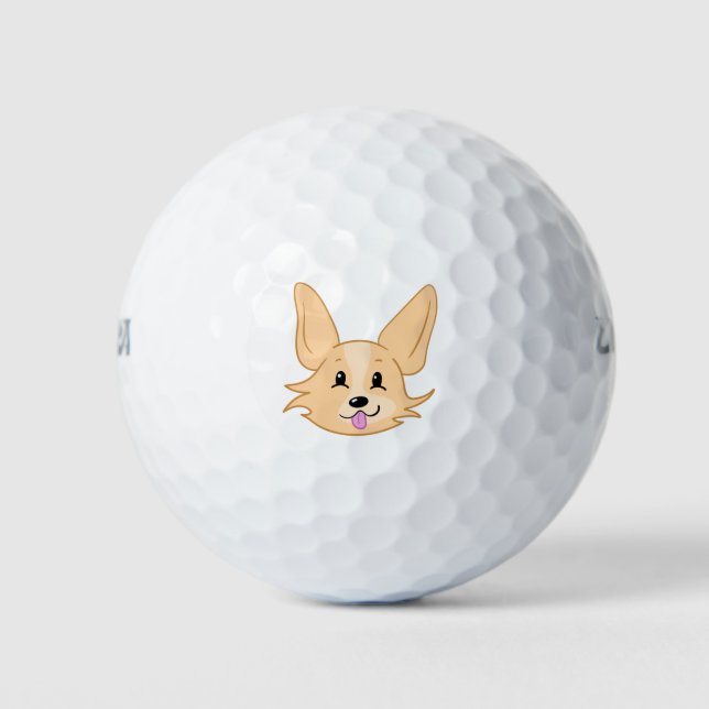 Bolas de golf de Cute Corgi (Anverso)