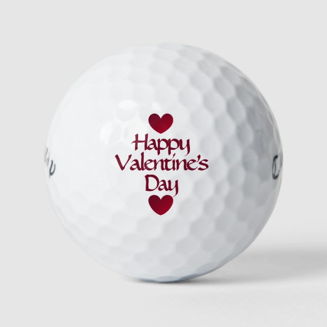 Bolas de golf de el día de San Valentín por dalDes (Anverso)