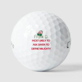 Bolas de golf de Elf traviesas, regalo de Navidade
