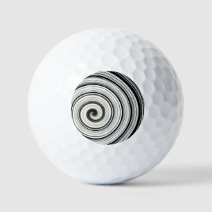 Bolas De Golf De Espiral Negra Y Blanca