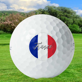 Bolas de golf de Francia y golfistas de bandera fr