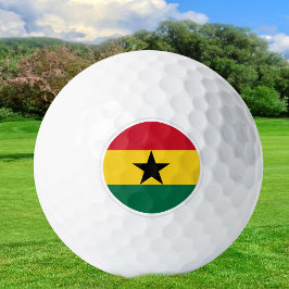 Bolas de golf de Ghana, golfistas de bandera ghane
