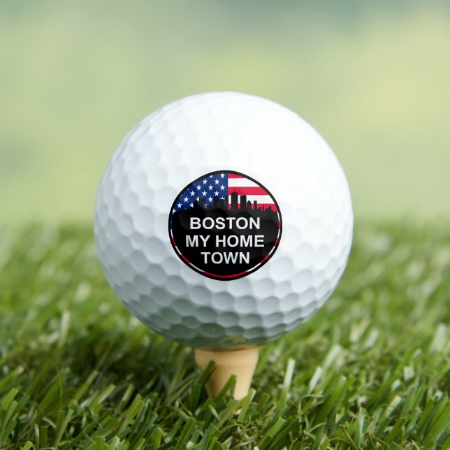 Bolas de golf de Guay Boston Home Town Skyline (Camiseta in situ)
