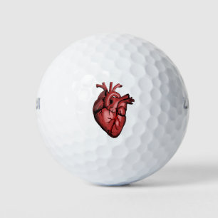 Bolas de golf de imagen anatómica realista del cor