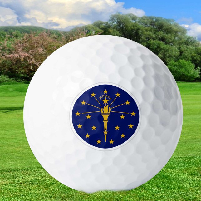 Bolas de golf de Indiana, bandera del Estado / Pat (Subido por el creador)