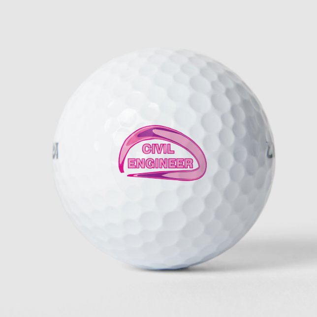Bolas de golf de Ingeniería Civil Rosa (Anverso)