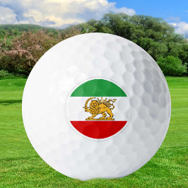 Bolas de golf de Irán, bandera persa, Shah de Irán