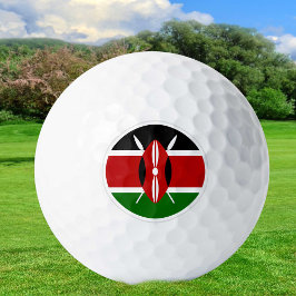Bolas de golf de Kenia, golfistas de bandera kenia