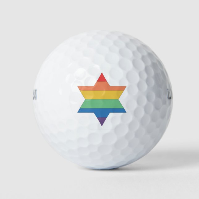 Bolas de golf de la estrella judía del arcoiris LG (Anverso)
