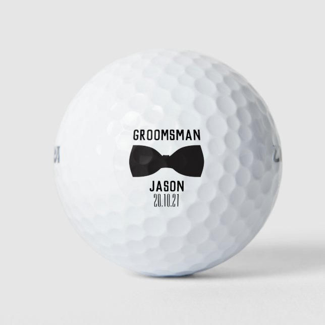 Bolas de golf de la fiesta de bodas de Groomsman (Anverso)