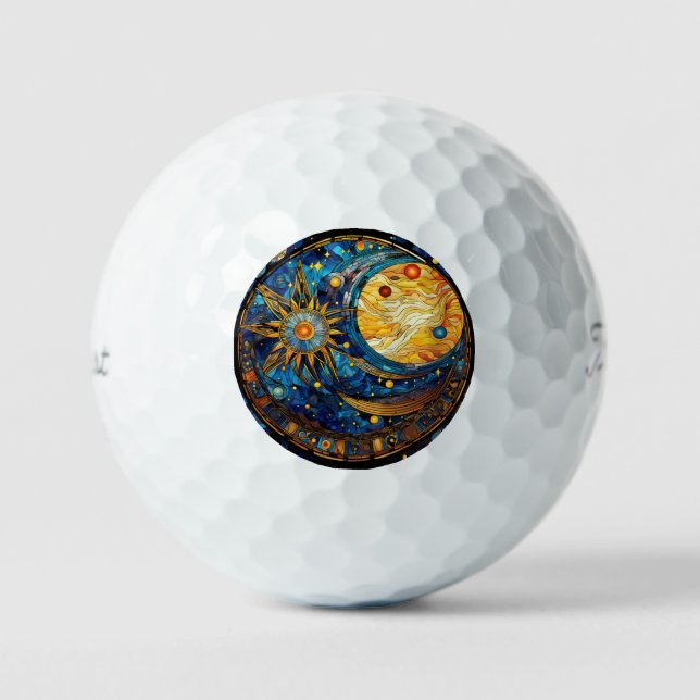Bolas de golf de los cuerpos celestes (Anverso)