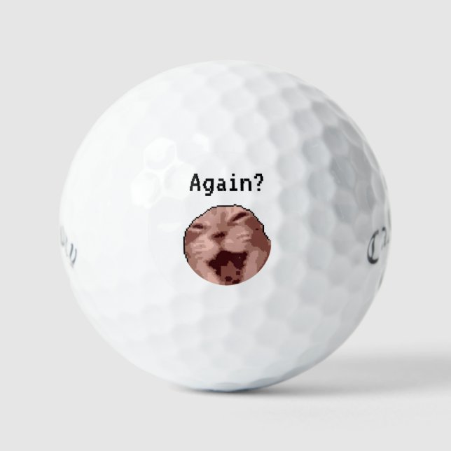 Bolas de golf de meme de gato personalizadas estil (Anverso)