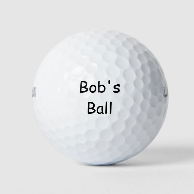 Bolas de golf de nombre personalizado de Bob's Bal (Anverso)