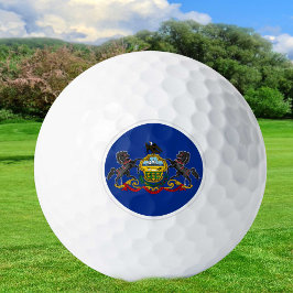 Bolas de golf de Pennsylvania, bandera estatal/Pat