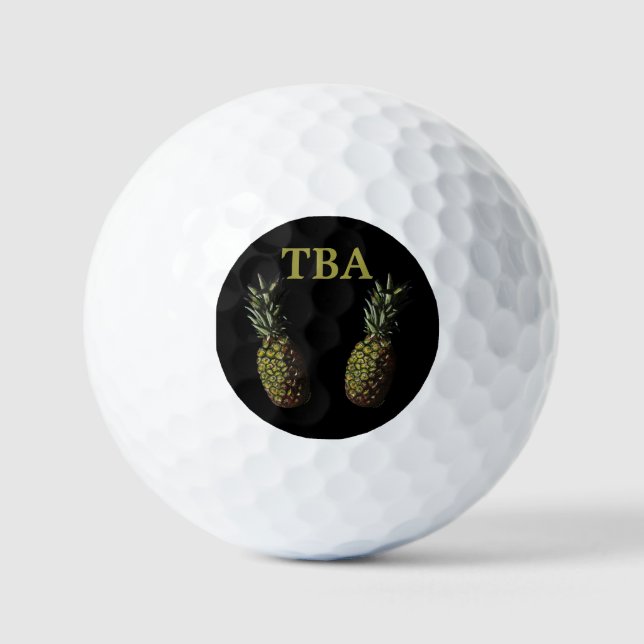 Bolas de golf de piña - Personalización opcional (Anverso)