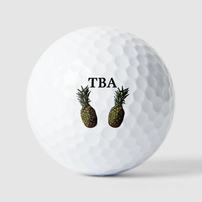 Bolas de golf de piña - Personalización opcional (Anverso)