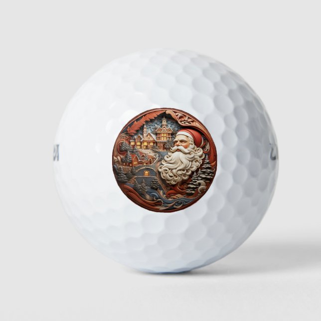 Bolas de golf de Santa 3D (Anverso)