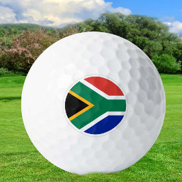 Bolas de golf de Sudáfrica, golfistas de banderas
