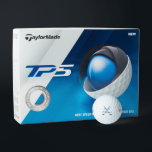 Bolas de golf de TaylorMade<br><div class="desc">Se muestra un ejemplo de nombre personalizado con la impresión de un club de golf,  como se muestra en las bolas de golf TaylorMade. Doce Pack Color del texto es Azul. Personalizar estas bolas y cambia el nombre de la muestra a la tuya.</div>