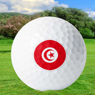Bolas de golf de Túnez, golfistas de bandera tunec