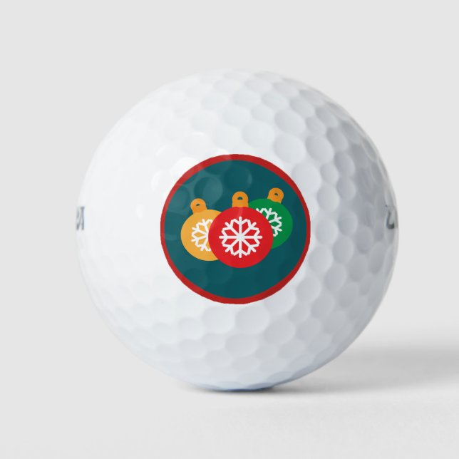 Bolas de golf de vacaciones / Diseño de ornamentos (Anverso)