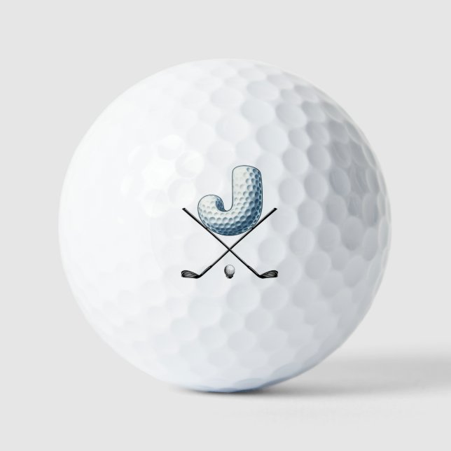 Bolas de golf de vacaciones - Letra alfa-número J (Anverso)