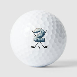 Bolas de golf de vacaciones Letra Alpha-Number 2