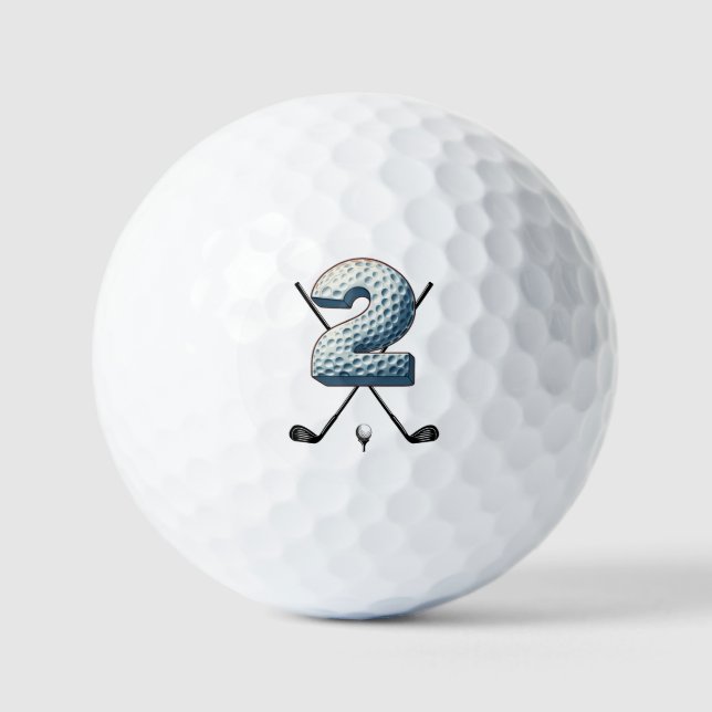 Bolas de golf de vacaciones Letra Alpha-Number 2 (Anverso)