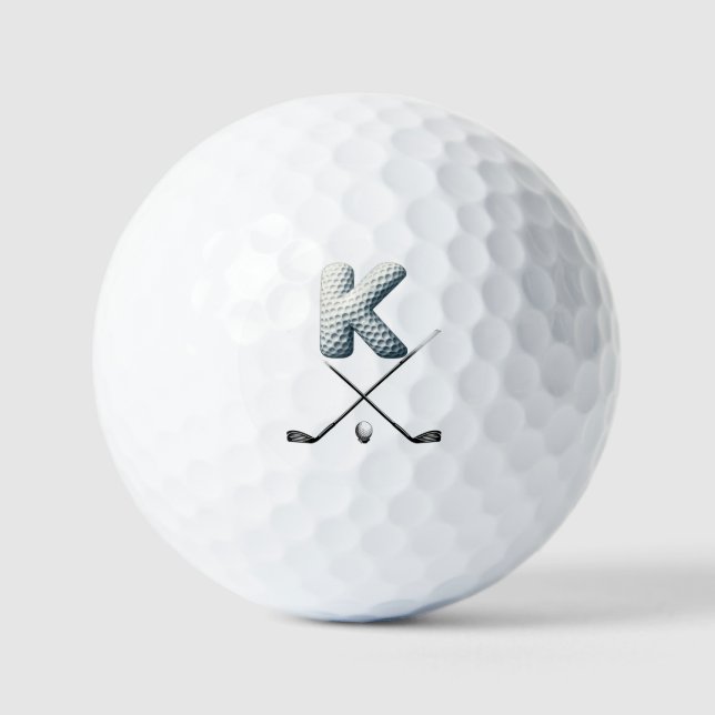 Bolas de golf de vacaciones - LETRA Alpha Number K (Anverso)