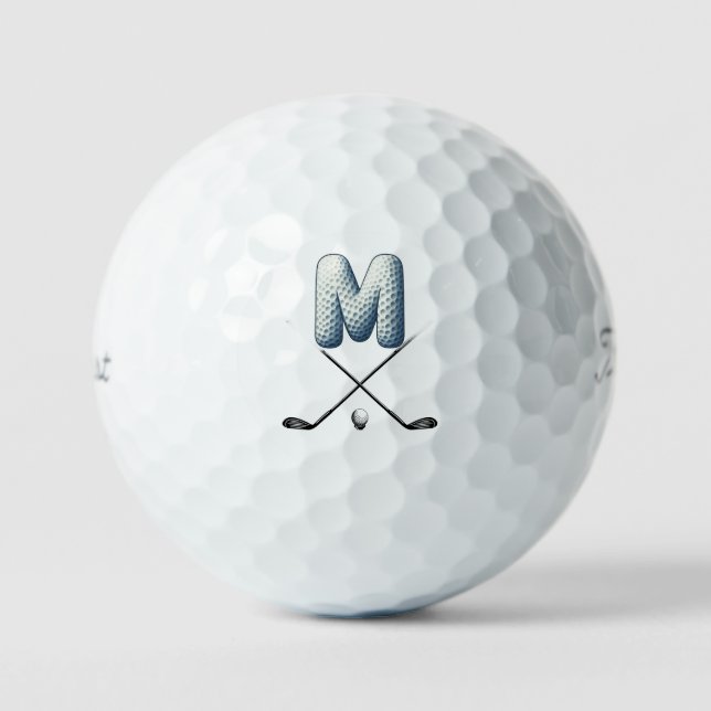 Bolas de golf de vacaciones - LETRA Alpha Number M (Anverso)