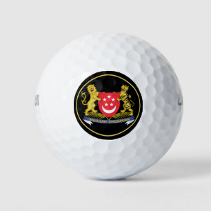 bolas de golf del escudo de armas de singapur