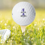 Bolas de golf divertidas #1 Abuela de Golf Monogra<br><div class="desc">Cuéntale al mundo sobre tu abuela #1 que también es la mejor golfista (o reemplaza tu texto). Estas pelotas de golf tienen un diseño con un gran y audaz púrpura #1 y las palabras abuela que juega al golf (cambia con mamá, tía, amigo, etc). También puede cambiar los colores y...</div>