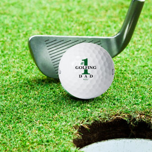 Bolas de golf divertidas #1 Mejor Papá Golf Monogr