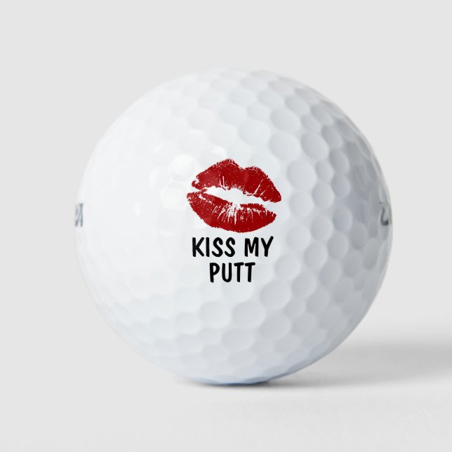 Bolas de golf divertidas Big Kiss Novedad (Anverso)