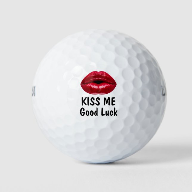 Bolas de Golf Divertidas con Labios Grandes (Anverso)