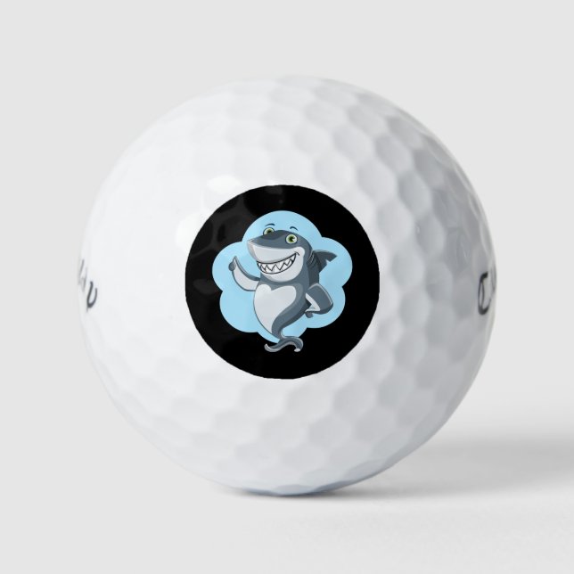 Bolas de golf divertidas para tiburones (Anverso)