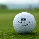Bolas de golf divertidas y personalizadas<br><div class="desc">Divertido perdió pelotas de golf. Puedes personalizado tu nombre y tus propias palabras en las pelotas de golf. Un gran regalo para todos los golfistas.</div>